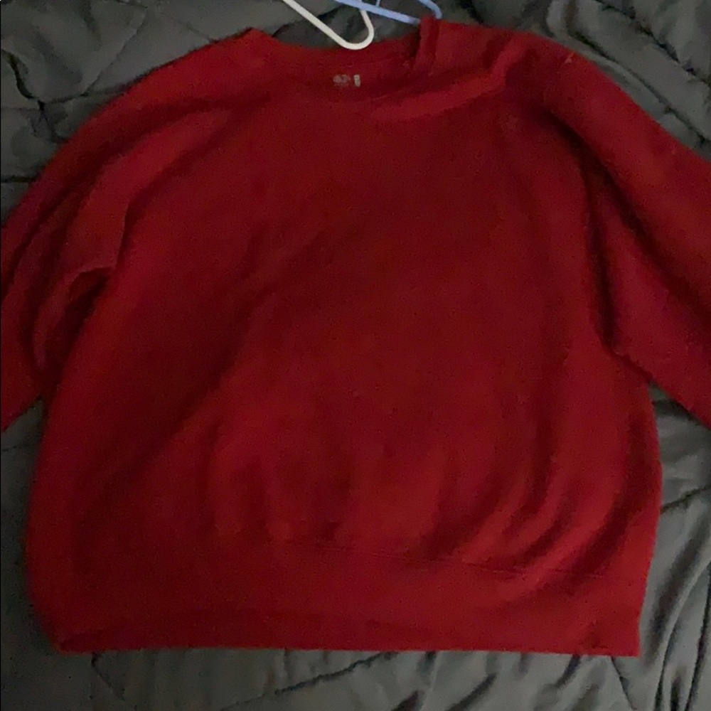 red crew neck